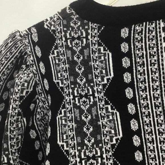 Desigual x Christian LaCroix Balloon-Sleeve Sweater NWT Black/Silver Size L - Picture 4 of 6